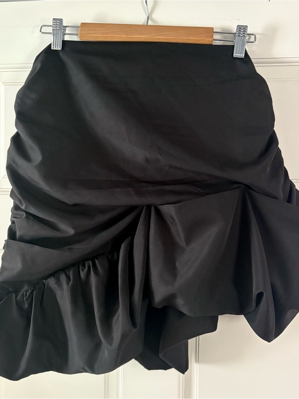 Black Ruffled Mini Skirt